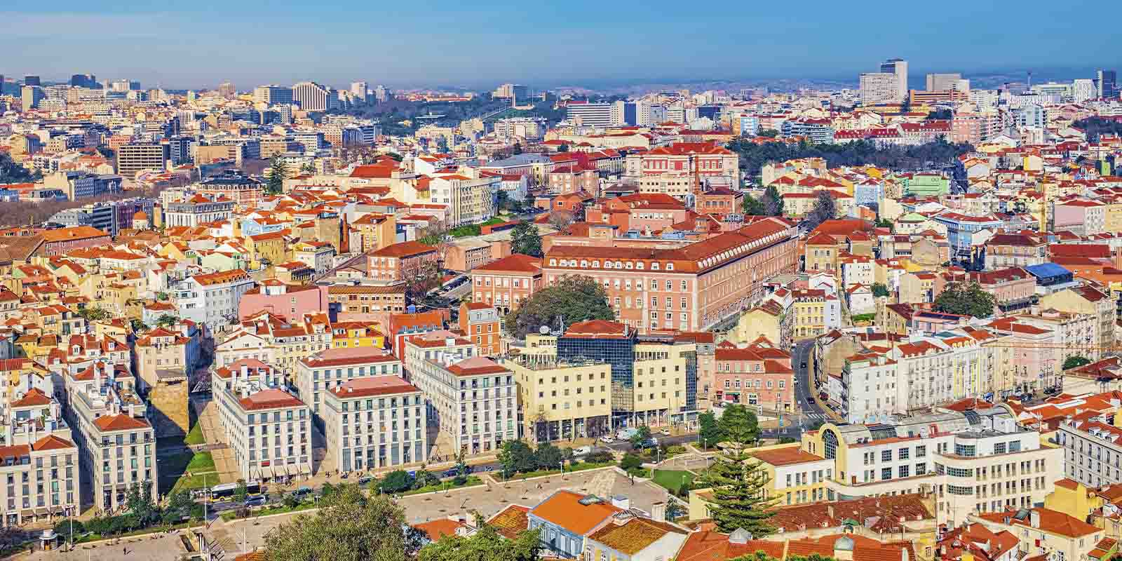 Aerial view of Lisbon.