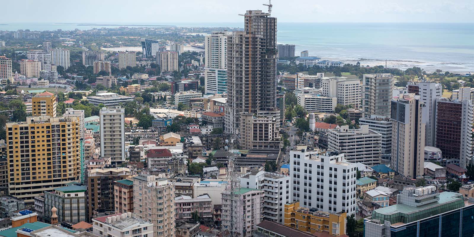 Aerial view of Dar Es Salaam - Capital of Tanzania