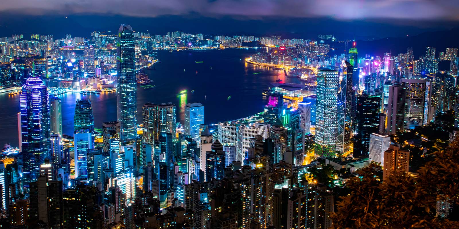The Hong Kong economy is characterized by low tax rates, free trade, and less government interference.