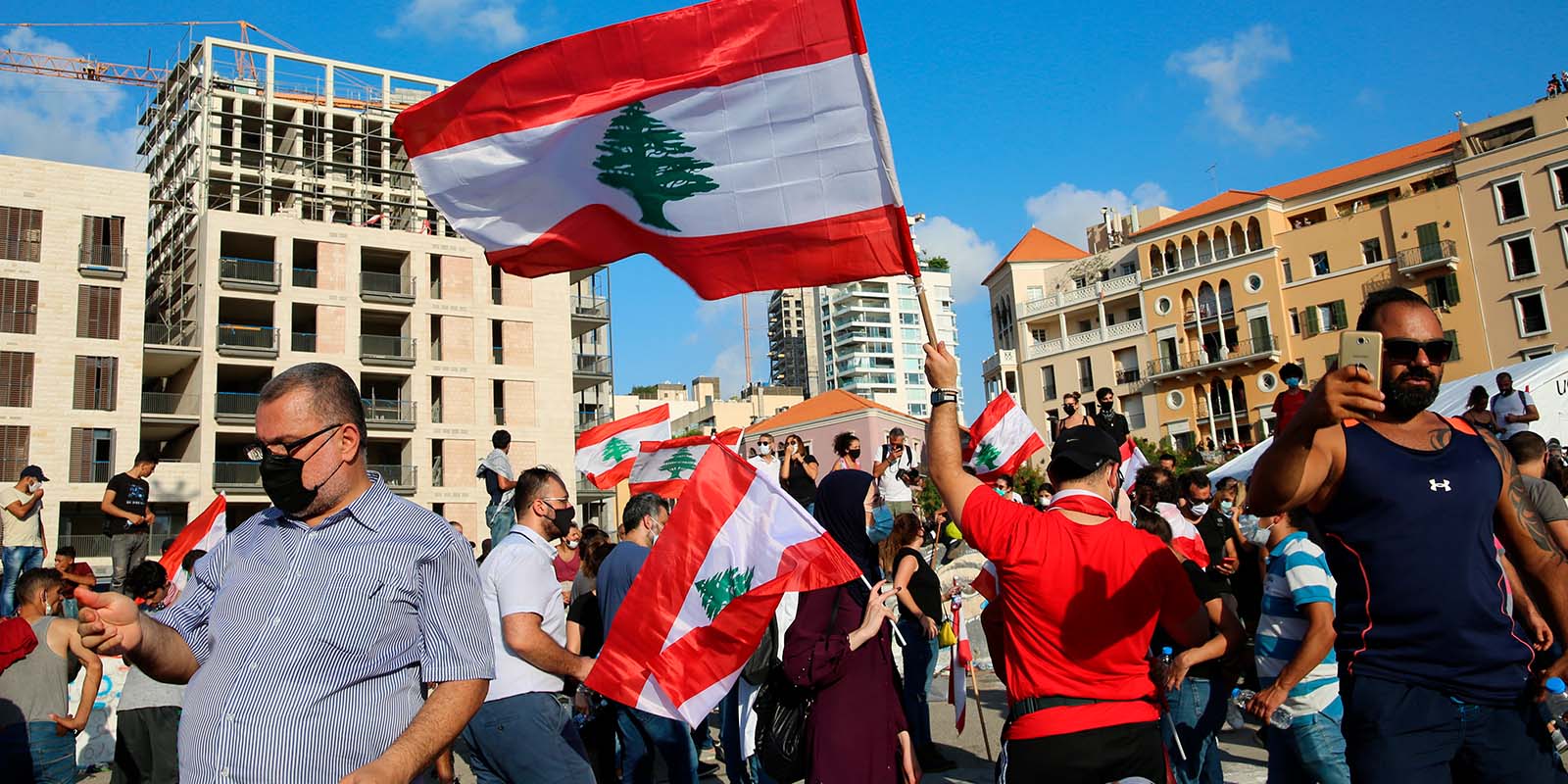 Protesters in Beirut, Lebanon